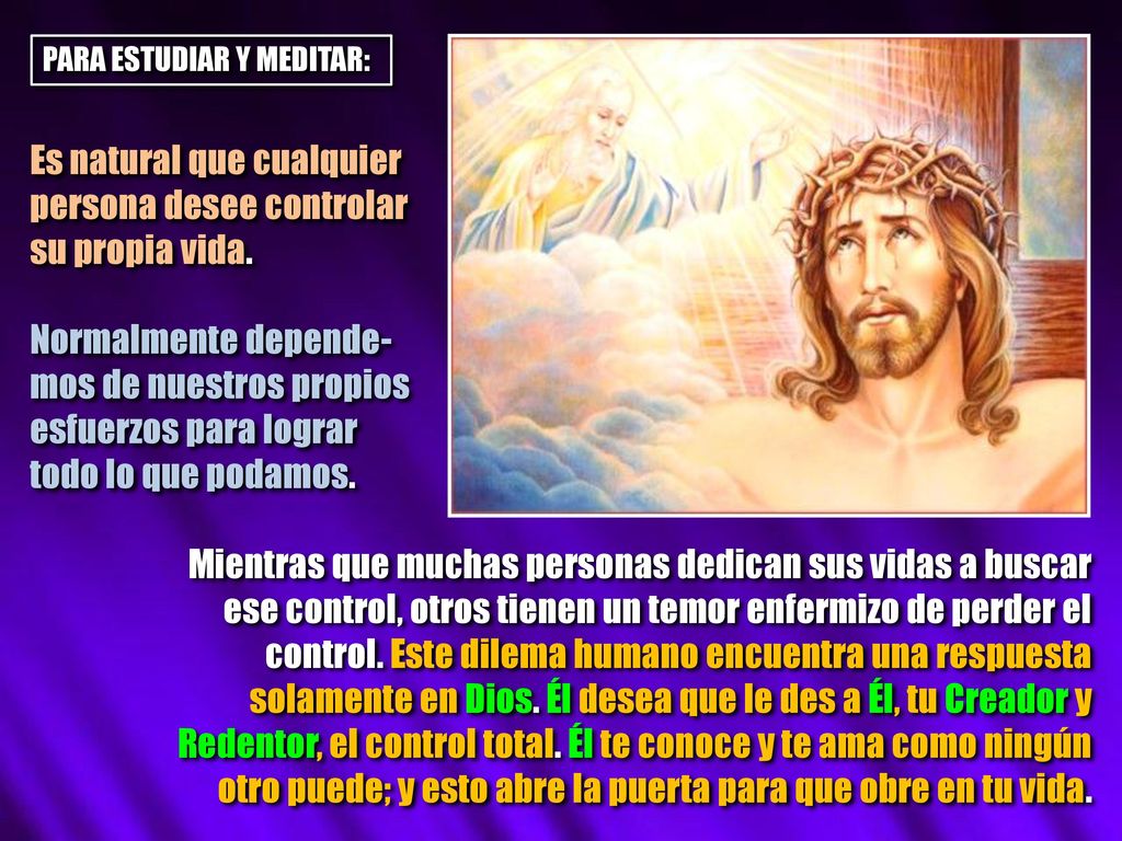 Es natural que cualquier persona desee controlar su propia vida.