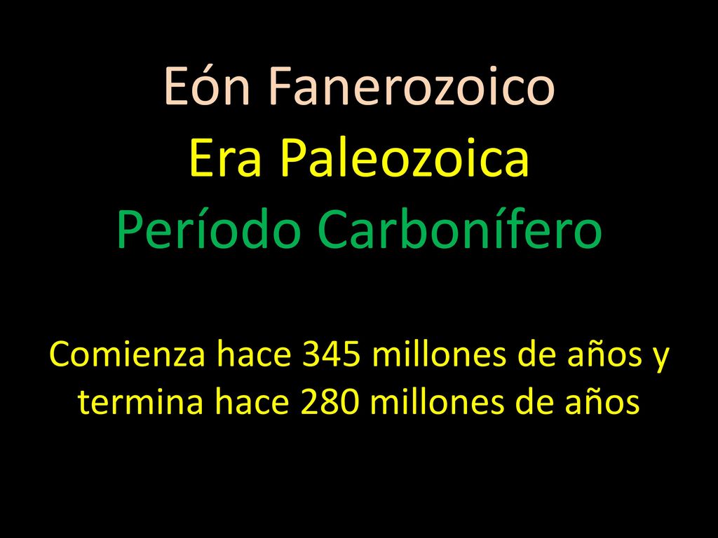 Comienza hace 345 millones de años y termina hace 280 millones de años
