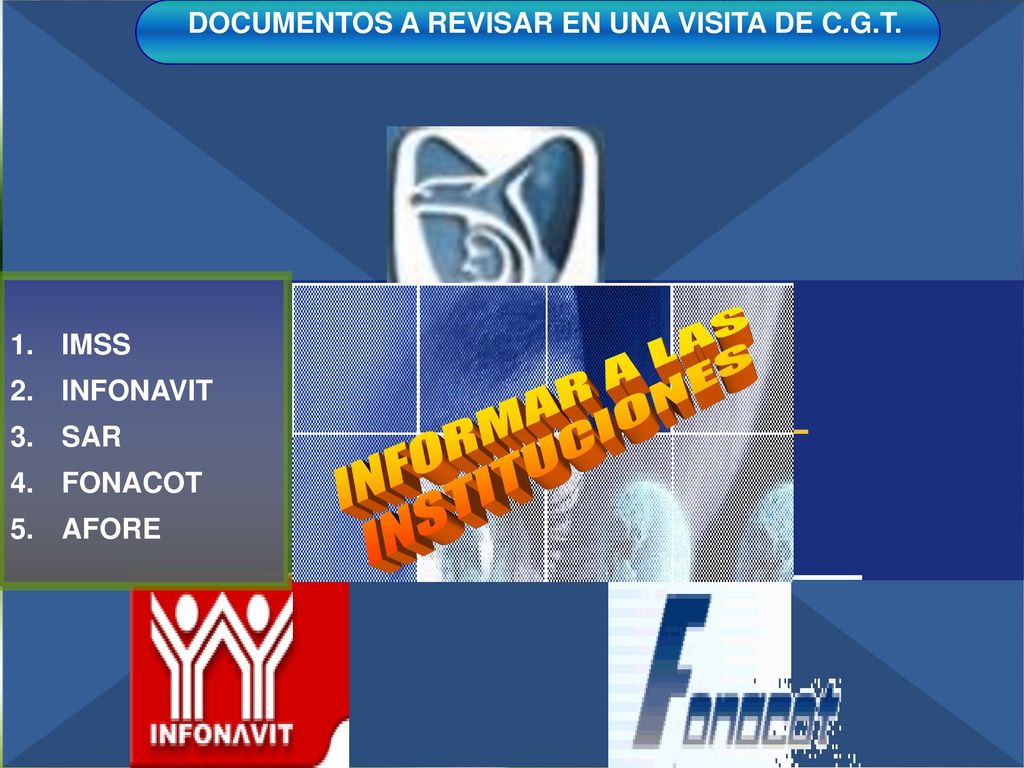 SEGURIDAD SOCIAL DOCUMENTOS A REVISAR EN UNA VISITA DE C.G.T. IMSS