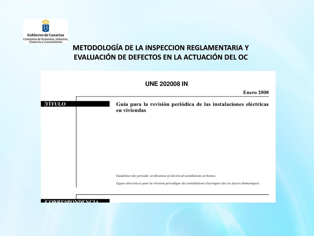 METODOLOGÍA DE LA INSPECCION REGLAMENTARIA Y EVALUACIÓN DE DEFECTOS EN LA ACTUACIÓN DEL OC