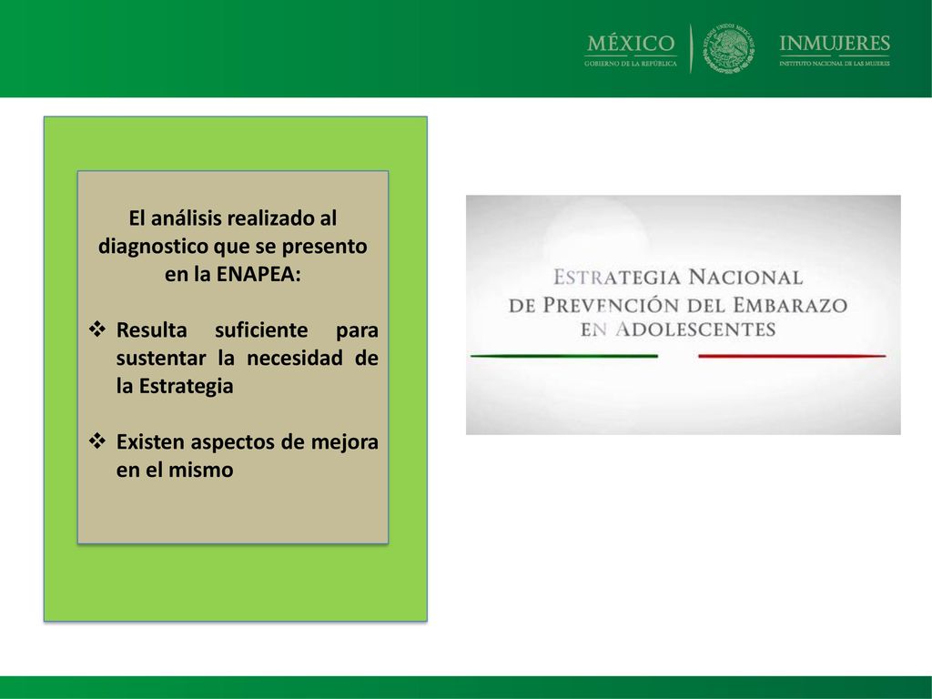 El análisis realizado al diagnostico que se presento en la ENAPEA: