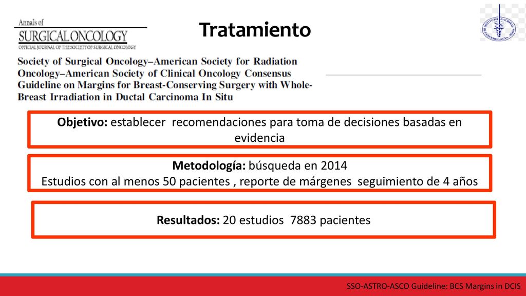 Tratamiento Objetivo: establecer recomendaciones para toma de decisiones basadas en evidencia. Metodología: búsqueda en