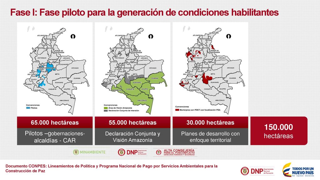 Fase I: Fase piloto para la generación de condiciones habilitantes