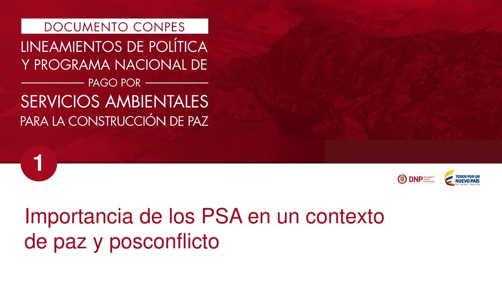 1 Importancia de los PSA en un contexto de paz y posconflicto