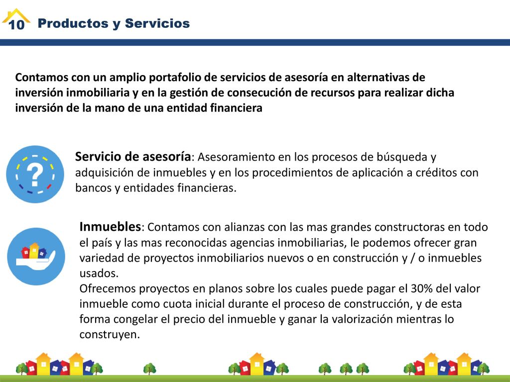 10 Productos y Servicios.