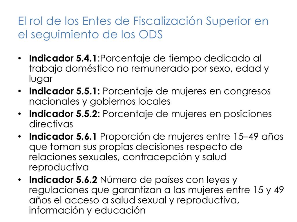 El rol de los Entes de Fiscalización Superior en el seguimiento de los ODS