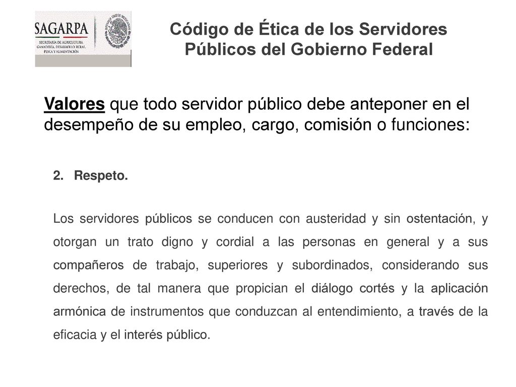 Código de Ética de los Servidores Públicos del Gobierno Federal