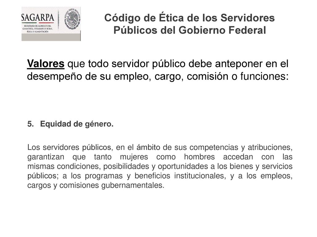Código de Ética de los Servidores Públicos del Gobierno Federal