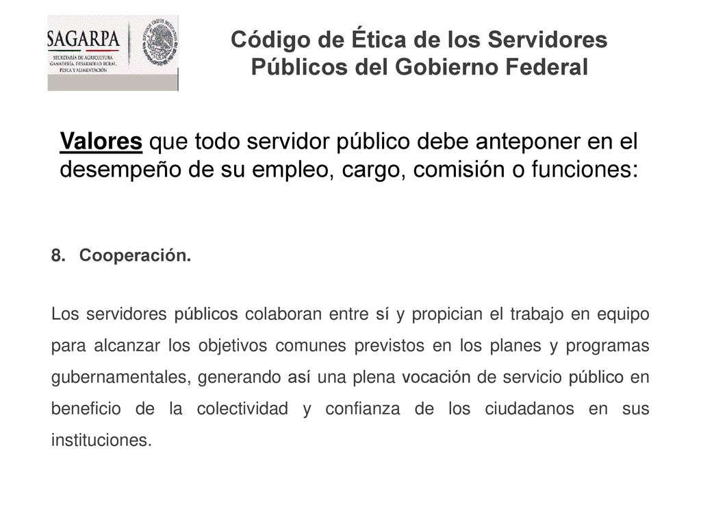 Código de Ética de los Servidores Públicos del Gobierno Federal