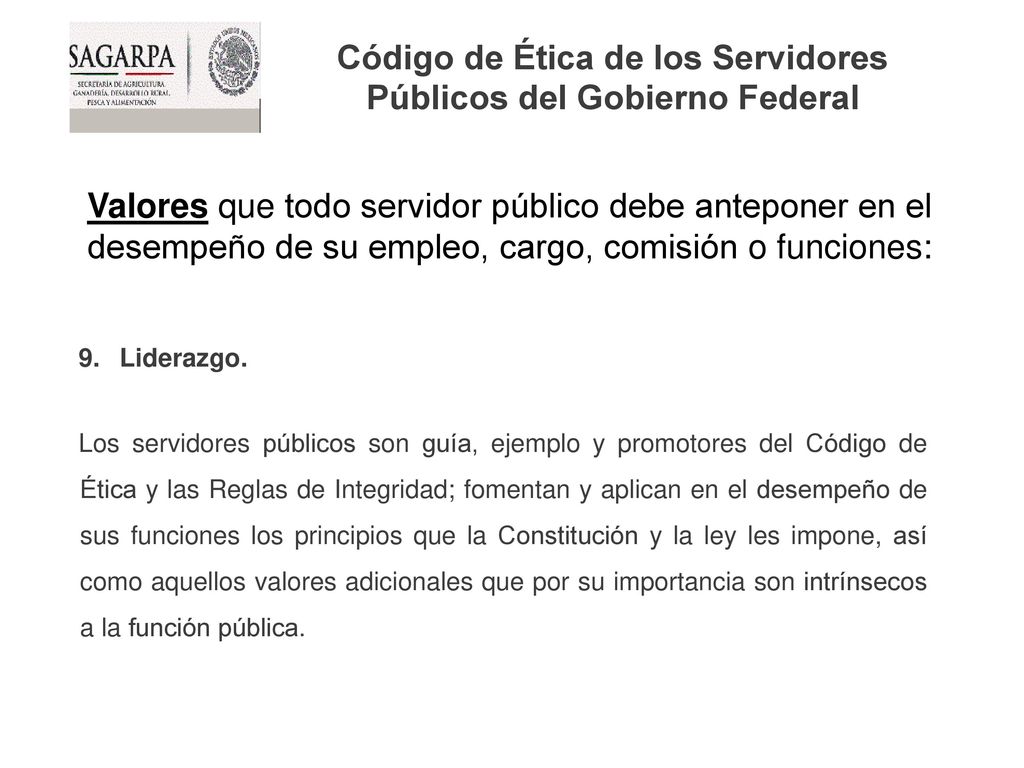 Código de Ética de los Servidores Públicos del Gobierno Federal