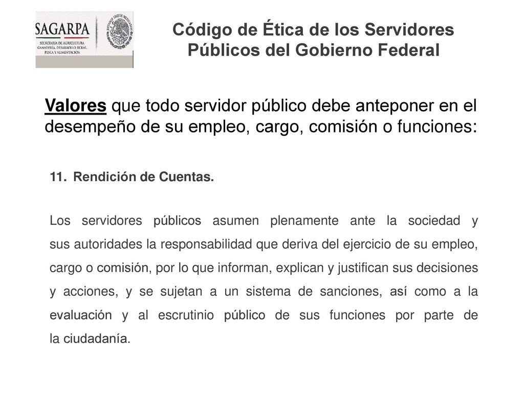 Código de Ética de los Servidores Públicos del Gobierno Federal