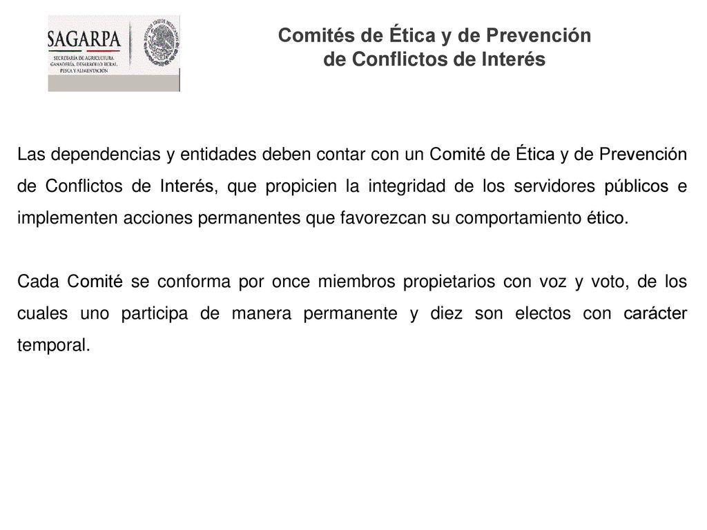Comités de Ética y de Prevención de Conflictos de Interés