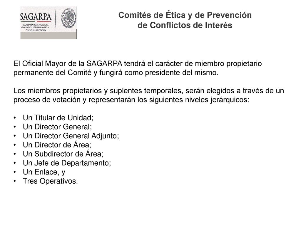 Comités de Ética y de Prevención de Conflictos de Interés