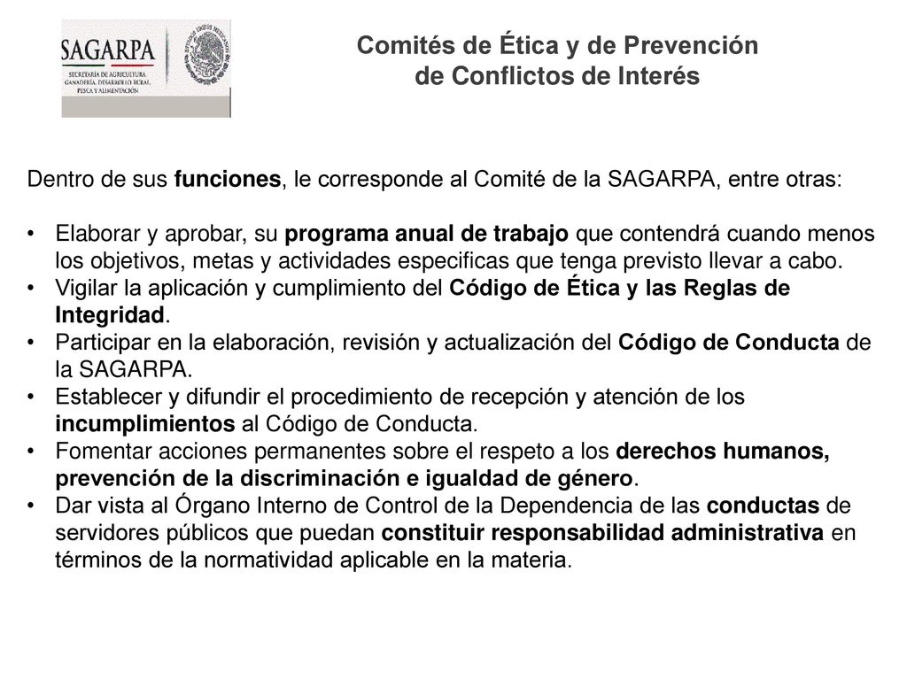 Comités de Ética y de Prevención de Conflictos de Interés