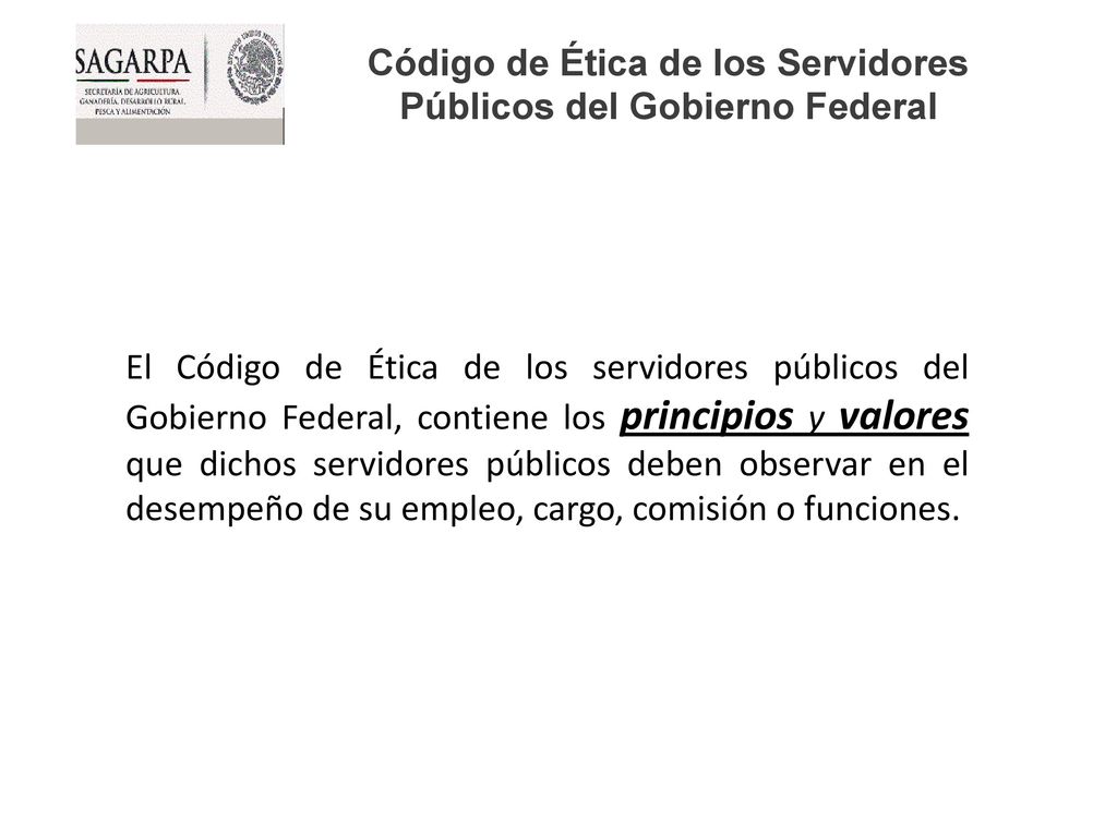 Código de Ética de los Servidores Públicos del Gobierno Federal