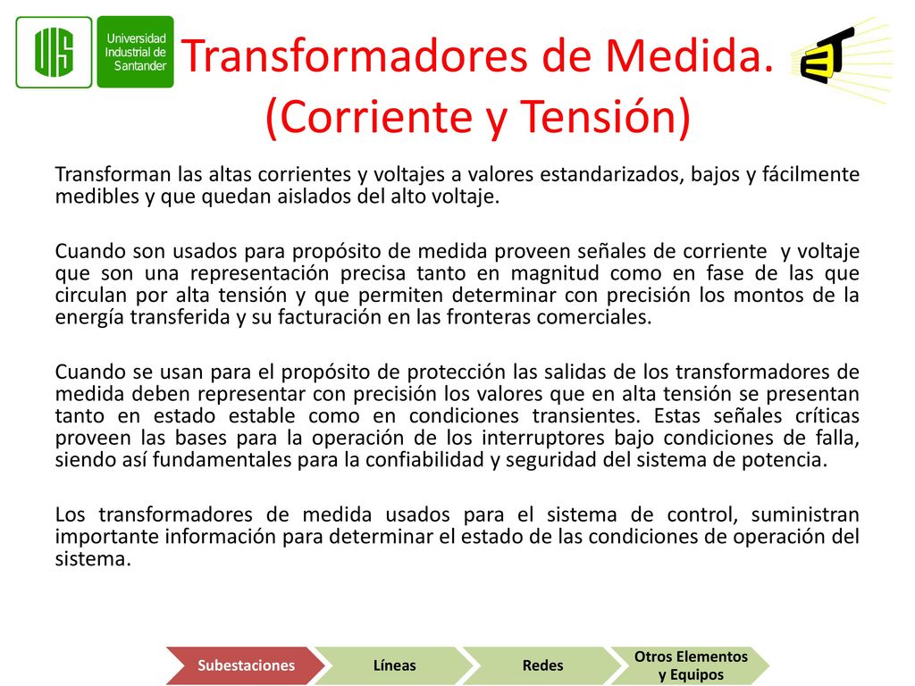 Transformadores de Medida. (Corriente y Tensión)