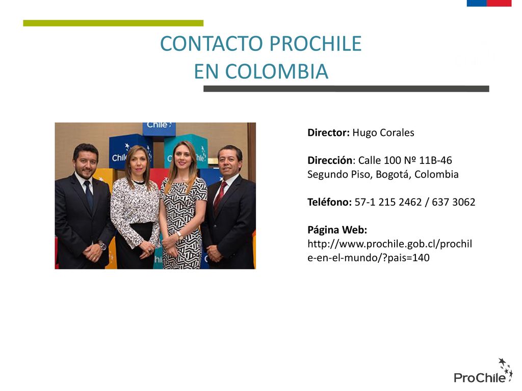 CONTACTO PROCHILE EN COLOMBIA Director: Hugo Corales