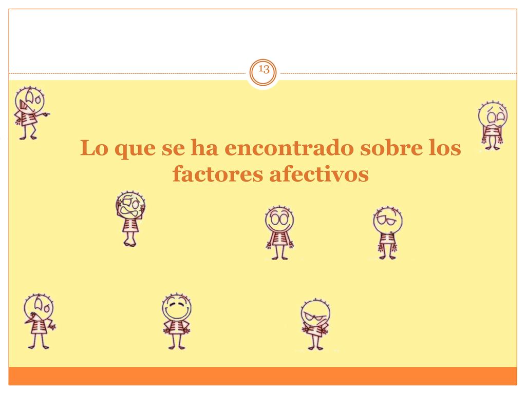 Lo que se ha encontrado sobre los factores afectivos