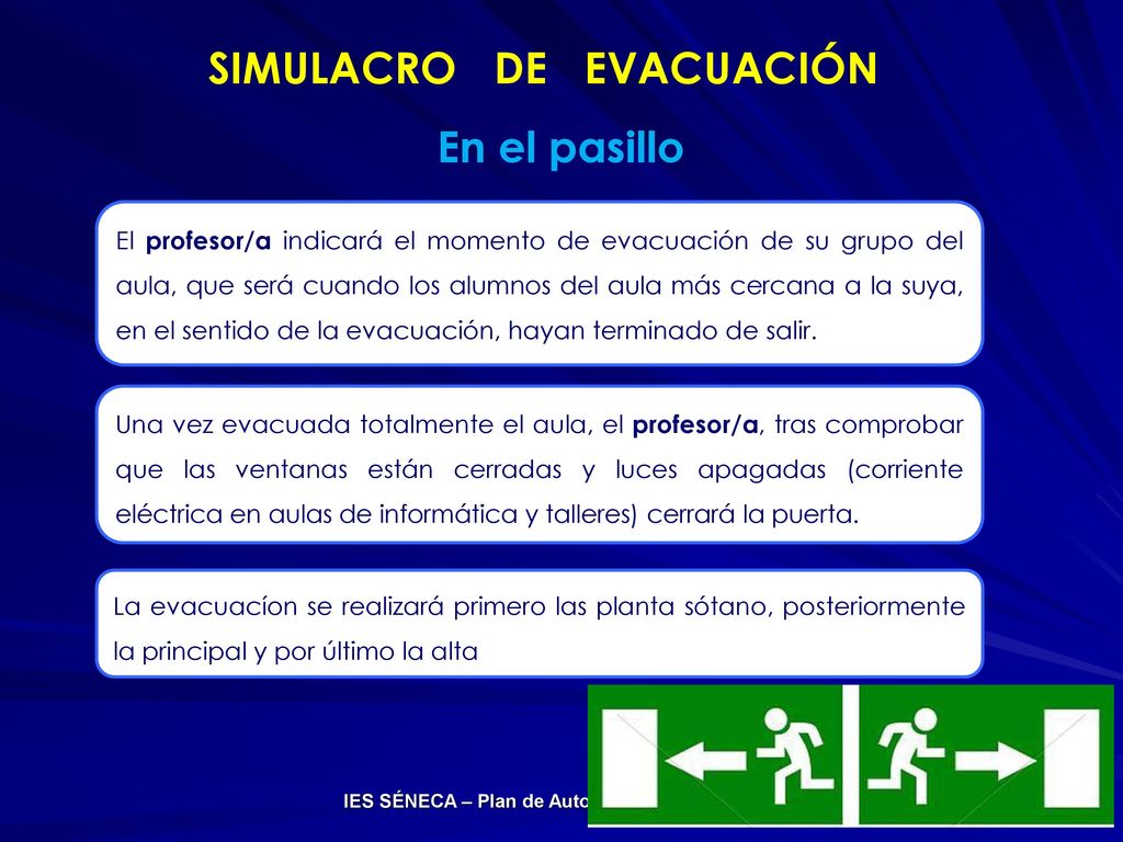 SIMULACRO DE EVACUACIÓN IES SÉNECA – Plan de Autoprotección de Centro