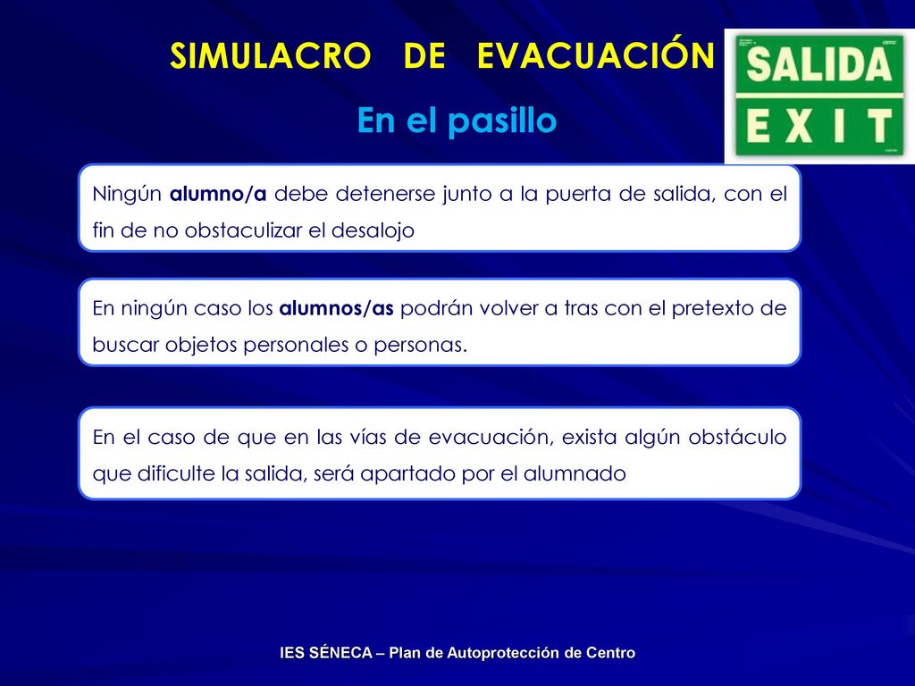 SIMULACRO DE EVACUACIÓN IES SÉNECA – Plan de Autoprotección de Centro