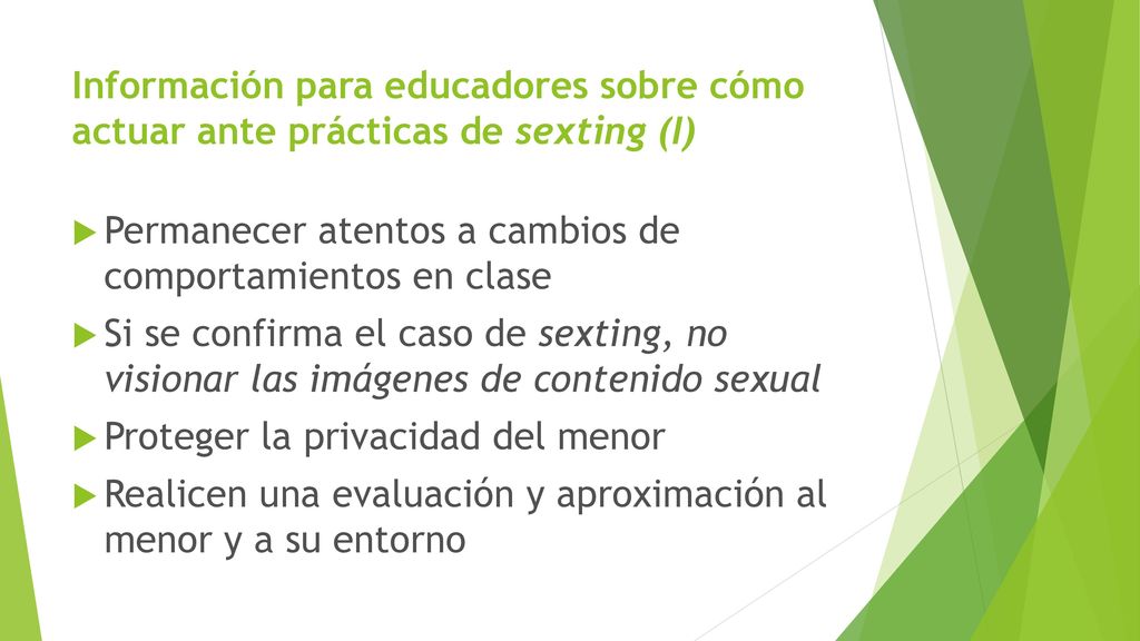 Información para educadores sobre cómo actuar ante prácticas de sexting (I)