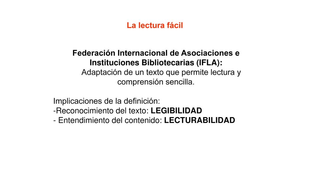 Adaptación de un texto que permite lectura y comprensión sencilla.
