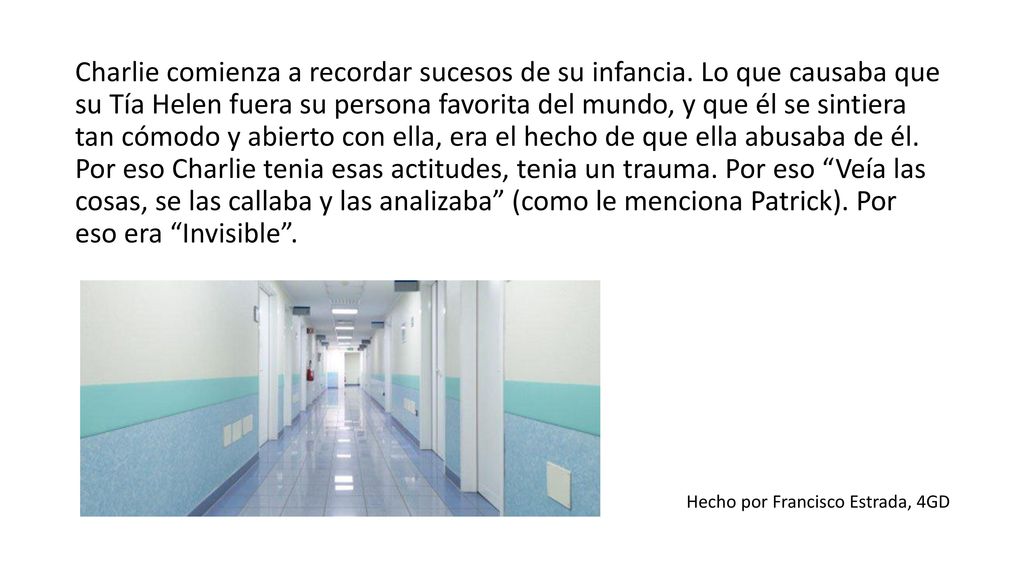 Charlie comienza a recordar sucesos de su infancia