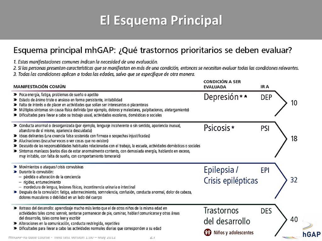 El Esquema Principal Pida a los participantes que pasen luego a la página 10.