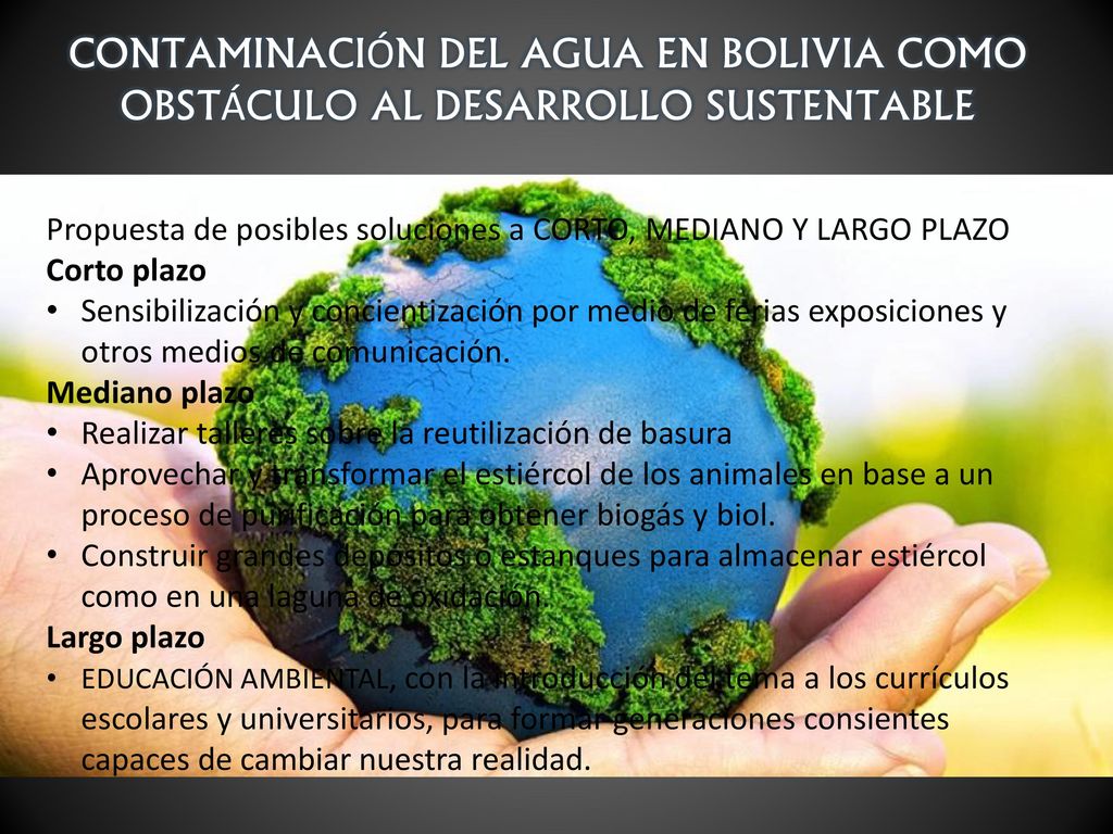 CONTAMINACIÓN DEL AGUA EN BOLIVIA COMO OBSTÁCULO AL DESARROLLO SUSTENTABLE