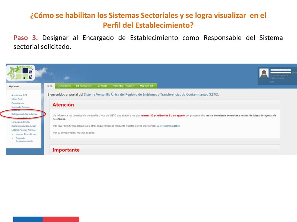 ¿Cómo se habilitan los Sistemas Sectoriales y se logra visualizar en el Perfil del Establecimiento