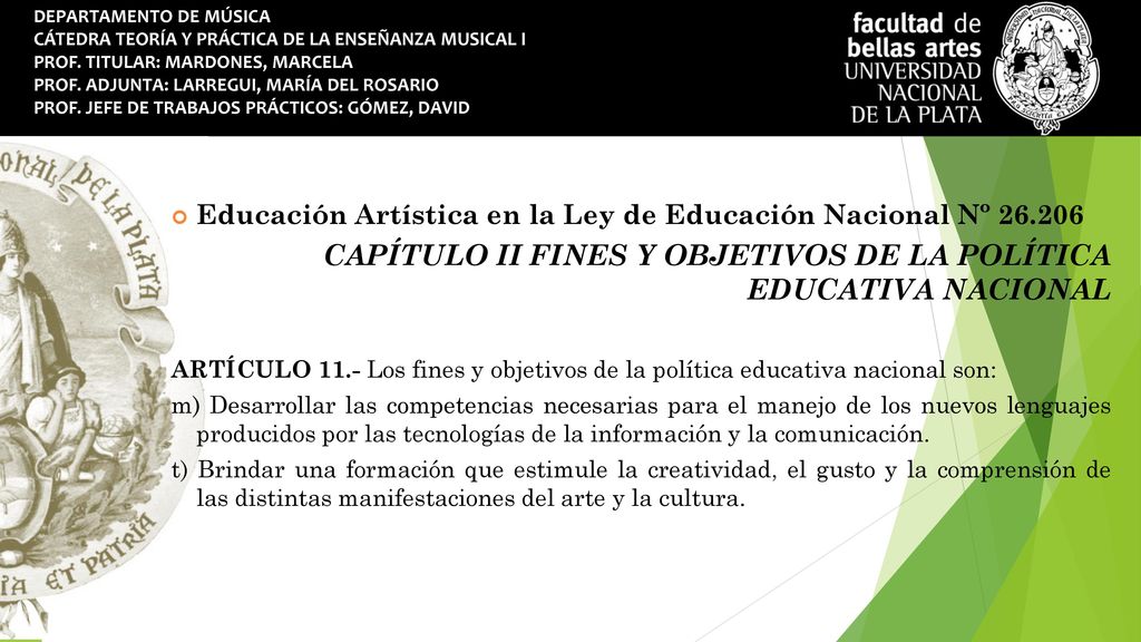 CAPÍTULO II FINES Y OBJETIVOS DE LA POLÍTICA EDUCATIVA NACIONAL