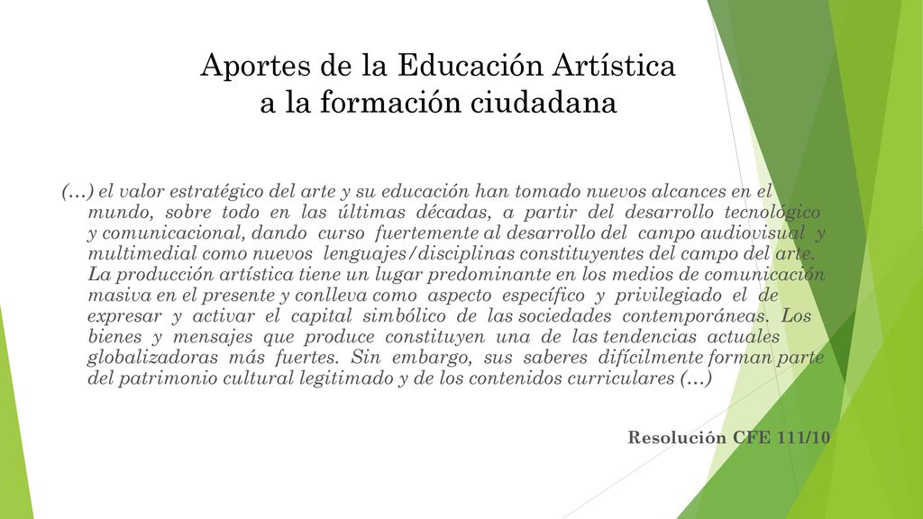 Aportes de la Educación Artística a la formación ciudadana