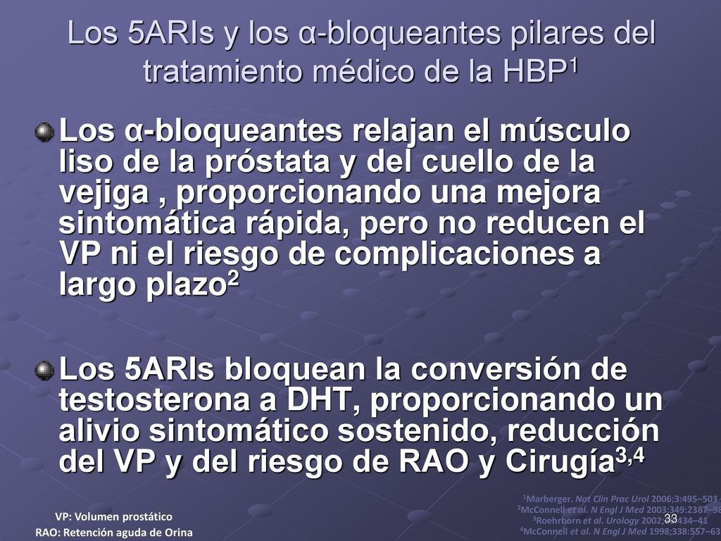 Los 5ARIs y los α-bloqueantes pilares del tratamiento médico de la HBP1
