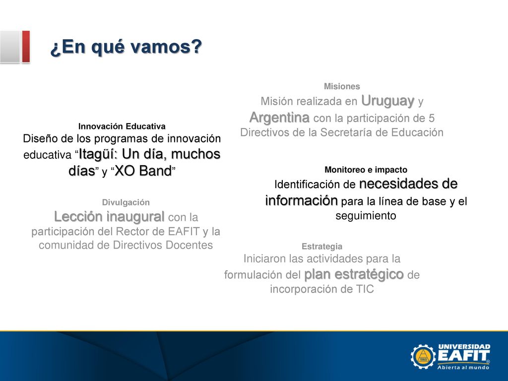 ¿En qué vamos Misiones. Misión realizada en Uruguay y Argentina con la participación de 5 Directivos de la Secretaría de Educación.