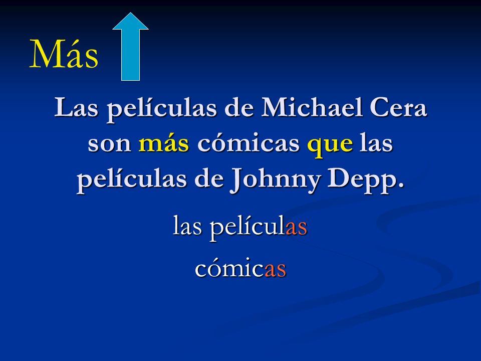 Más Las películas de Michael Cera son más cómicas que las películas de Johnny Depp. las películas.