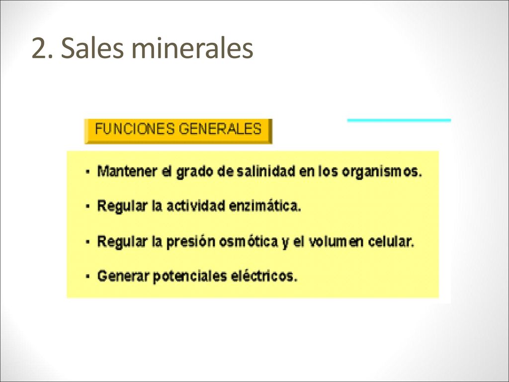 2. Sales minerales