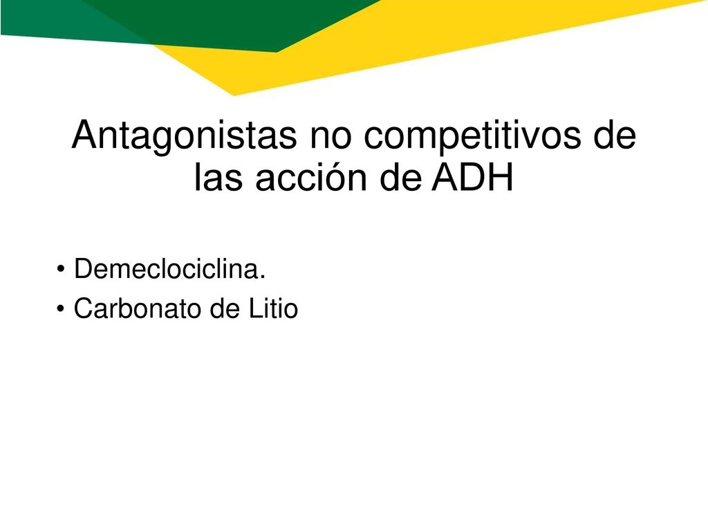Antagonistas no competitivos de las acción de ADH