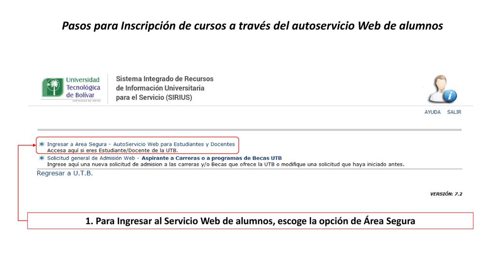 Pasos para Inscripción de cursos a través del autoservicio Web de alumnos