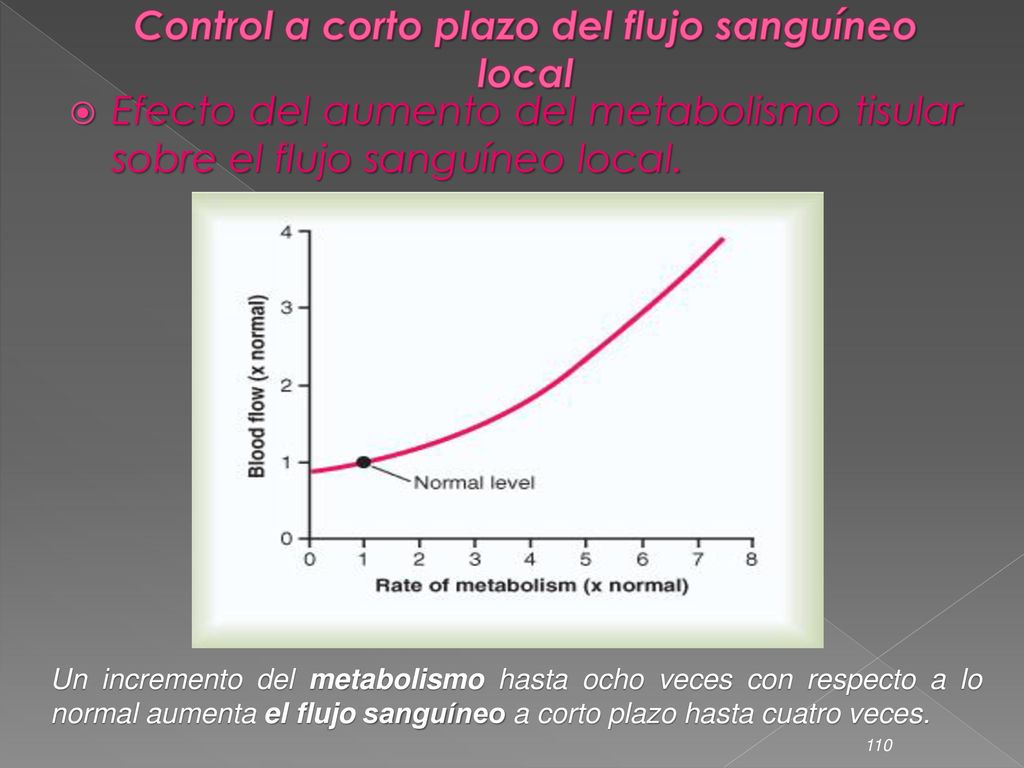 Control a corto plazo del flujo sanguíneo local