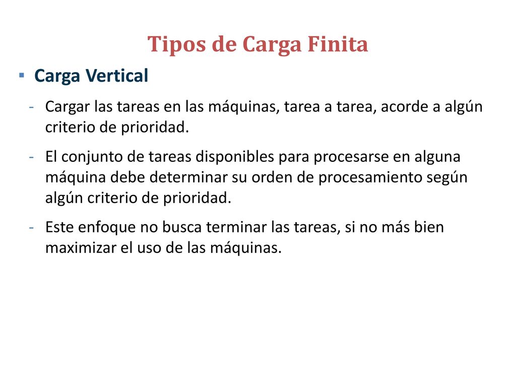 Tipos de Carga Finita Carga Horizontal