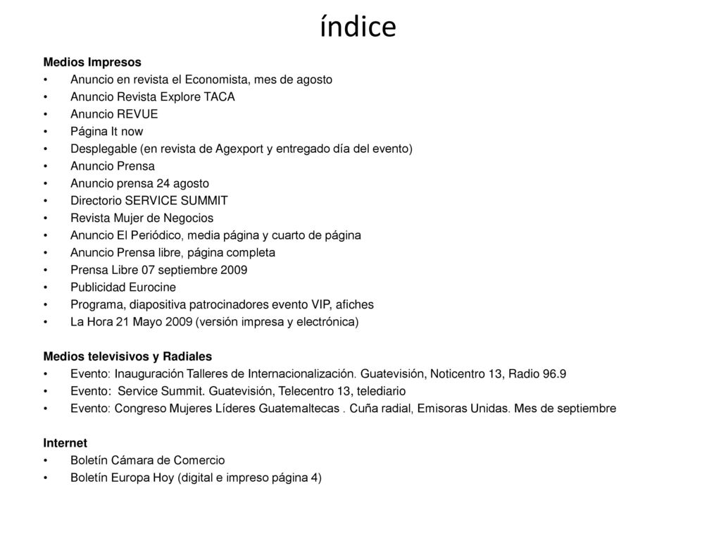 índice Medios Impresos Anuncio en revista el Economista, mes de agosto