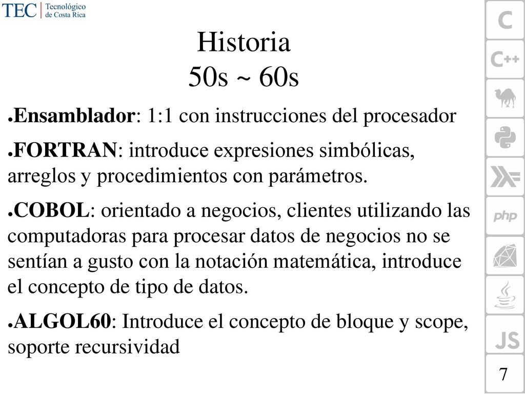 Historia 50s ~ 60s Ensamblador: 1:1 con instrucciones del procesador
