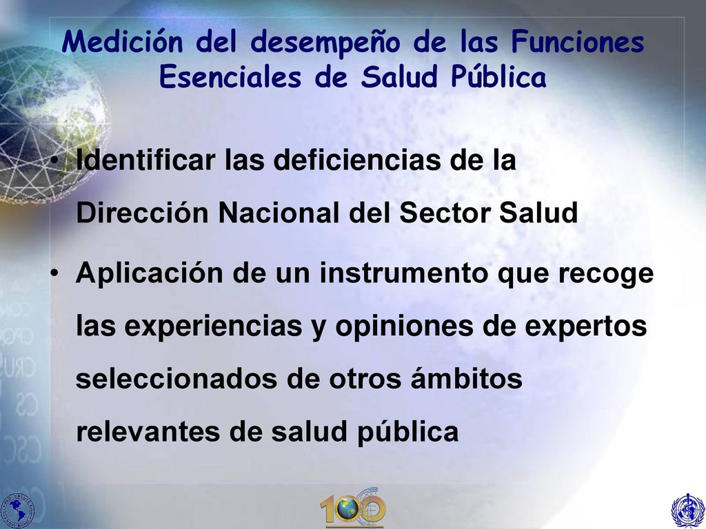 Medición del desempeño de las Funciones Esenciales de Salud Pública