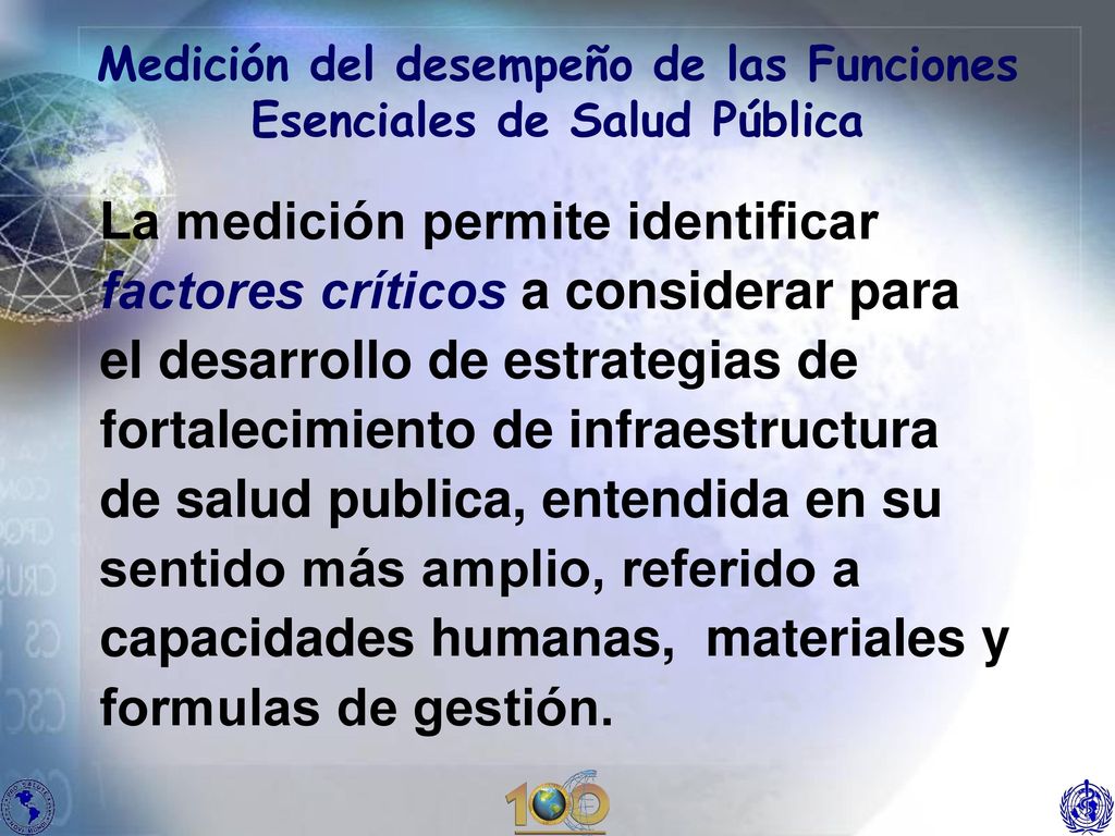 Medición del desempeño de las Funciones Esenciales de Salud Pública
