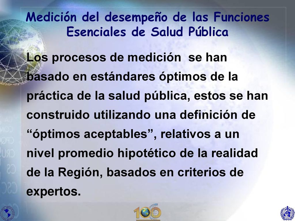 Medición del desempeño de las Funciones Esenciales de Salud Pública
