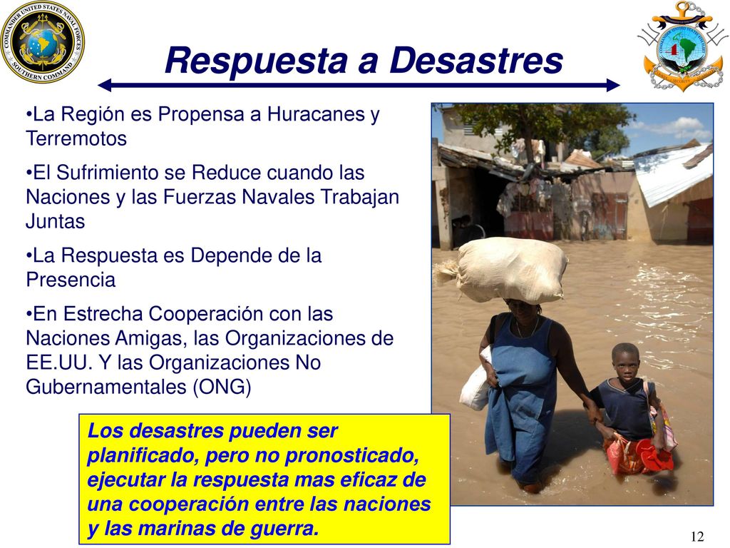 Respuesta a Desastres La Región es Propensa a Huracanes y Terremotos