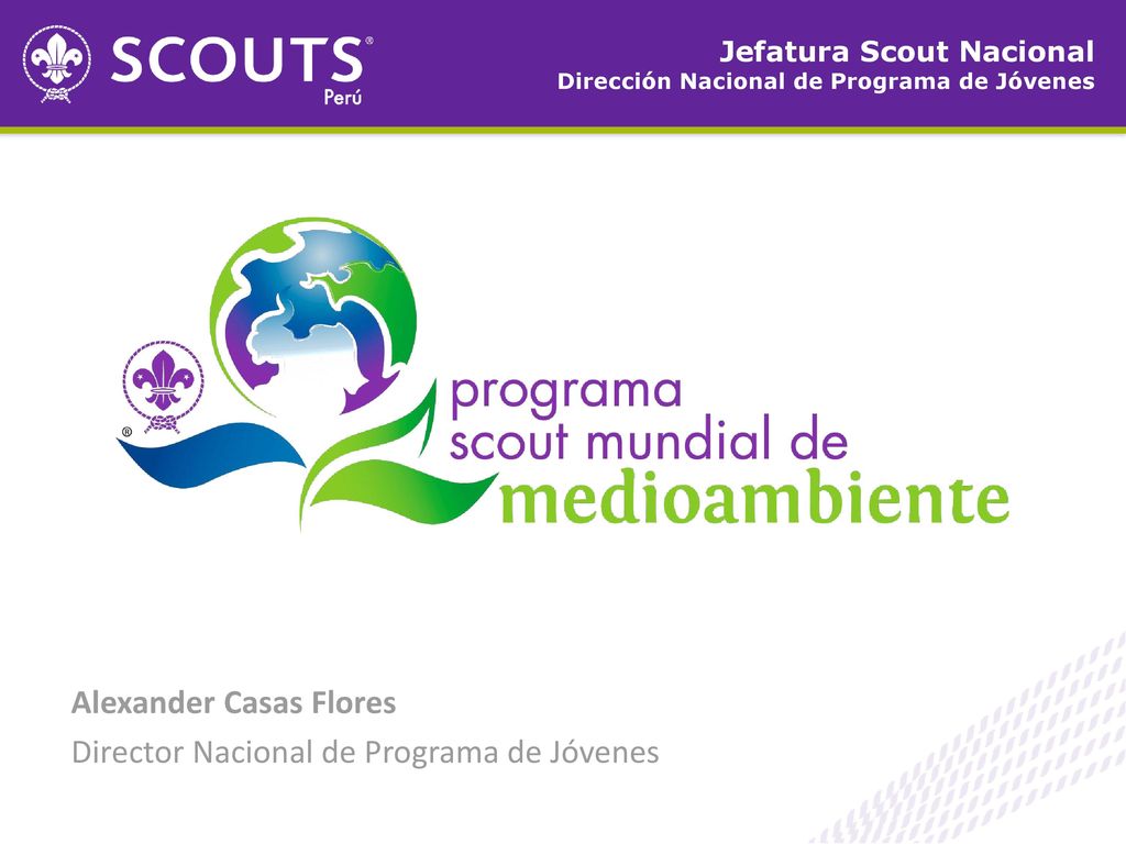 Alexander Casas Flores Director Nacional de Programa de Jóvenes