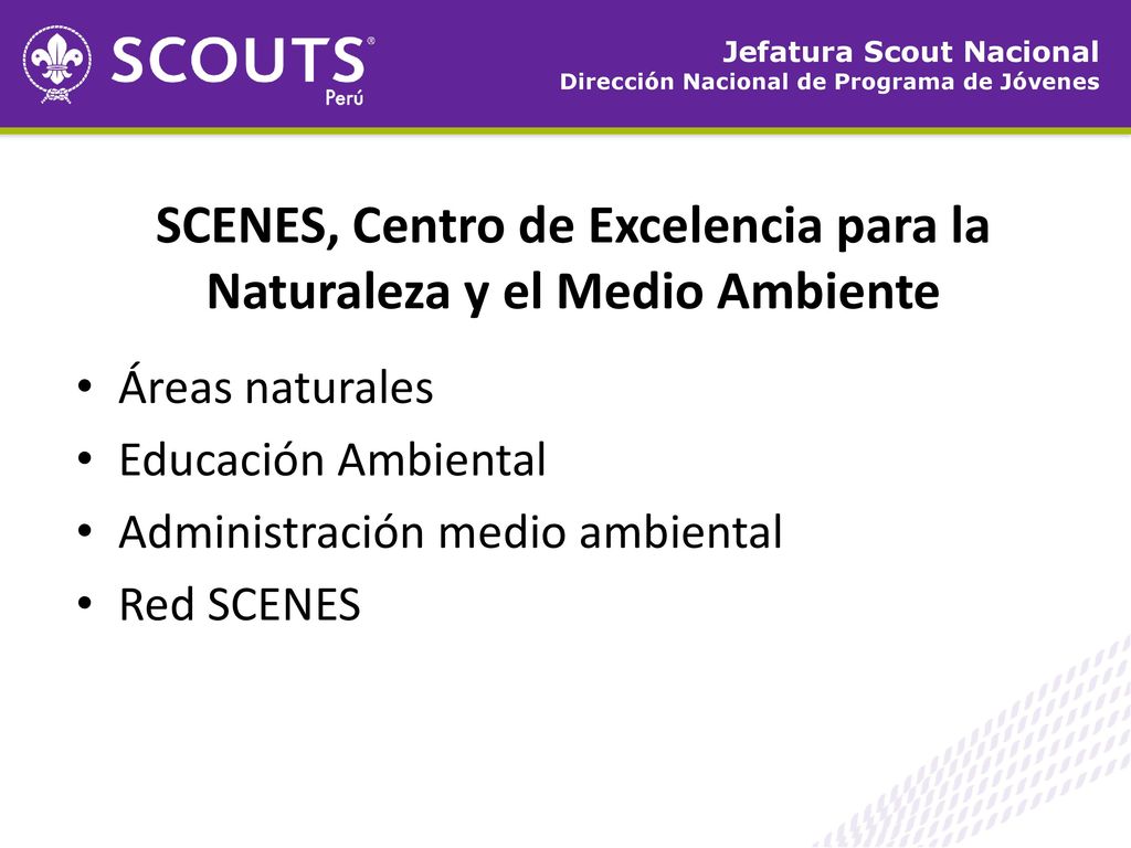 SCENES, Centro de Excelencia para la Naturaleza y el Medio Ambiente