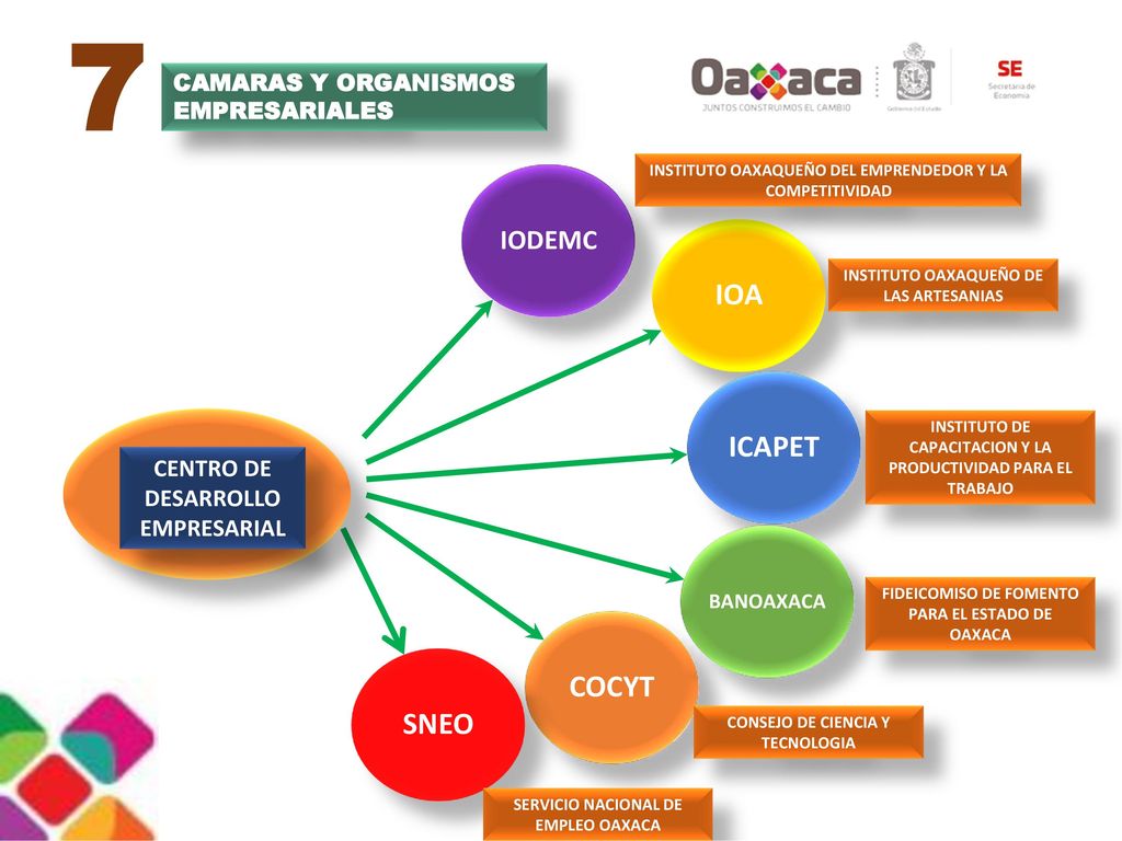 7 IOA ICAPET COCYT SNEO IODEMC CENTRO DE DESARROLLO EMPRESARIAL