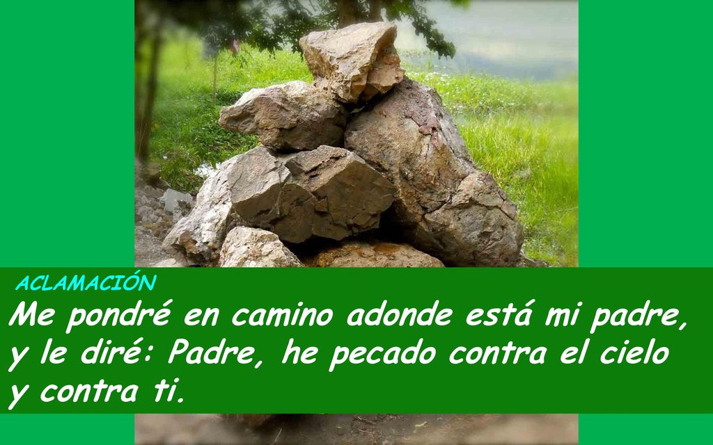ACLAMACIÓN Me pondré en camino adonde está mi padre, y le diré: Padre, he pecado contra el cielo.